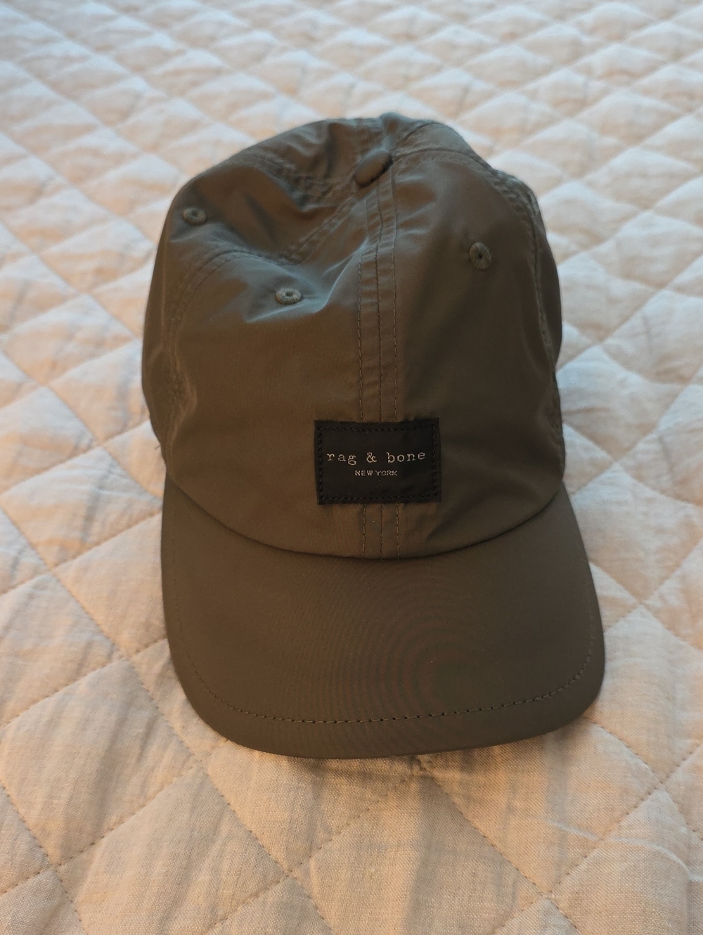 Rag & Bone Addison Olive Green Baseball Cap with Logo Patch